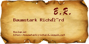 Baumstark Richárd névjegykártya