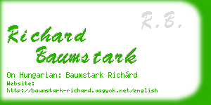 richard baumstark business card