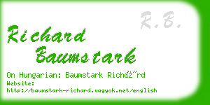 richard baumstark business card
